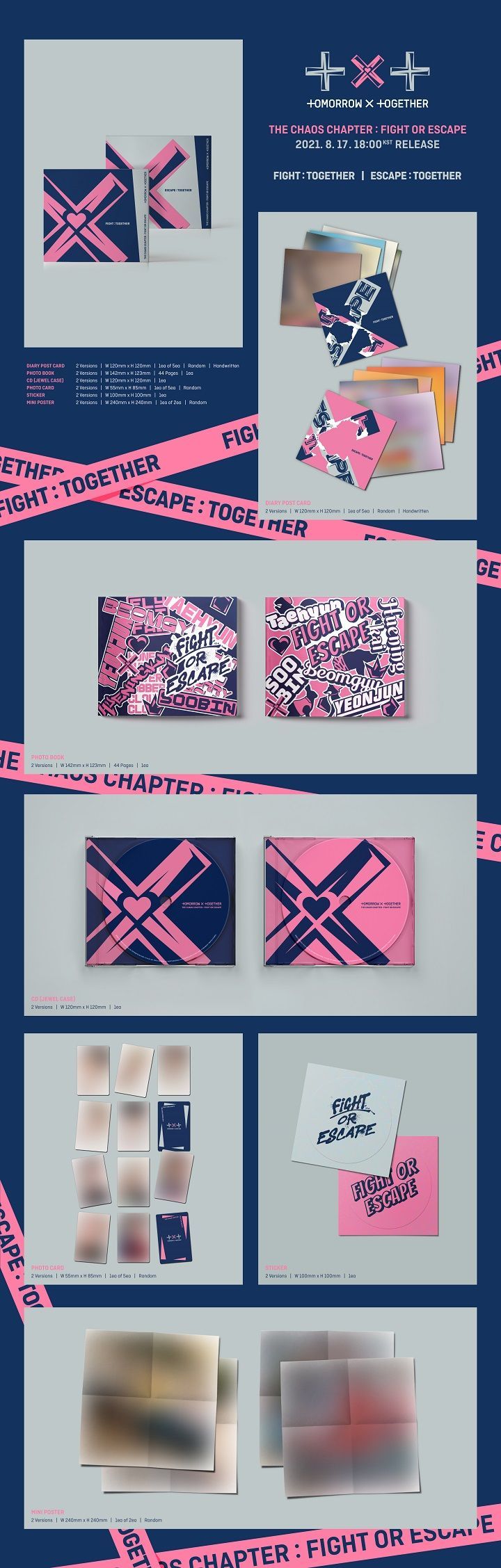 YESASIA: TXT Vol. 2 Repackage - THE CHAOS CHAPTER : FIGHT OR