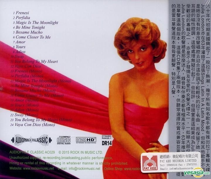YESASIA: Julie London Sings Latin In A Satin Mood