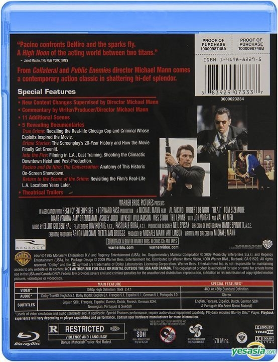 YESASIA: Heat (1995) (Blu-ray) (US Version) Blu-ray - Warner ...