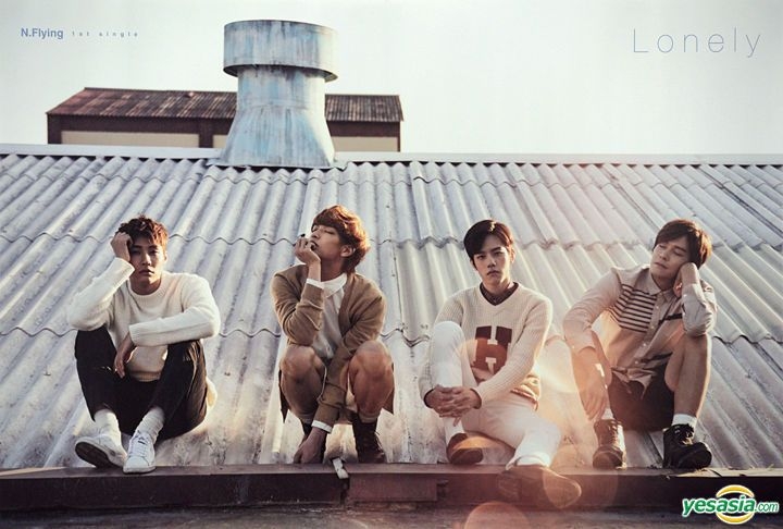 【サイン入り】N.Flying　Lonely: 1st Single YESASIA: N.Flying Single Album Vol. 1 - Lonely + Poster in