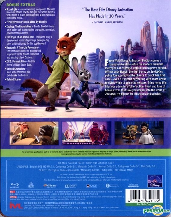 Disney Zootopia (2016, Blu-ray Disc Only) No DVD or digital copy.