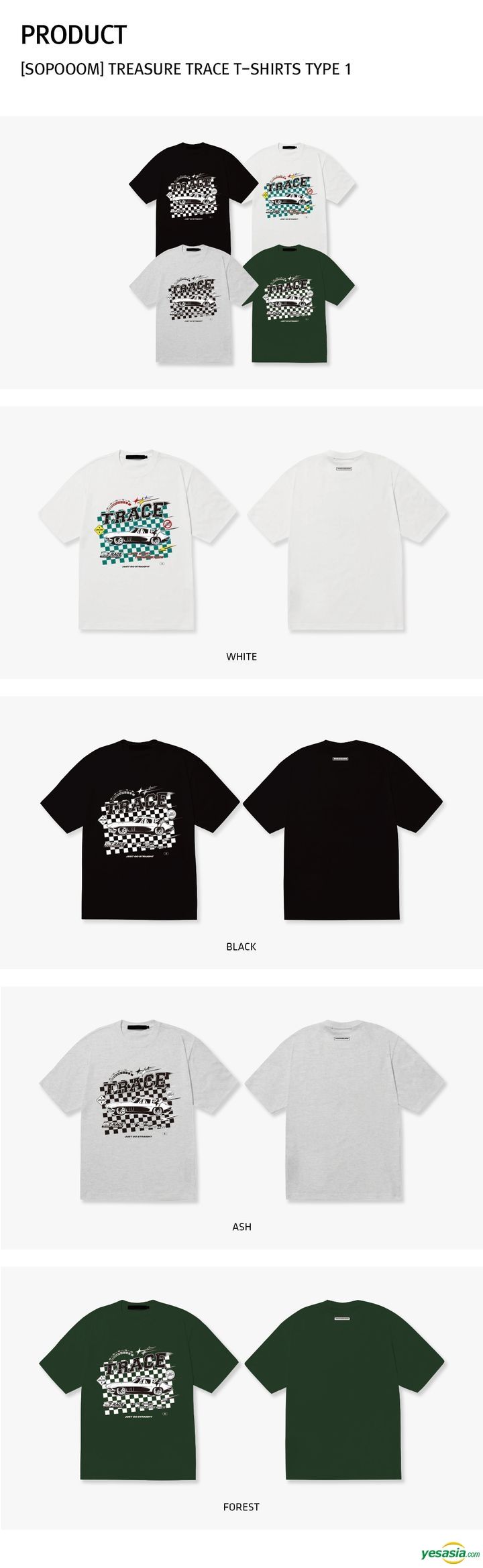 YESASIA: [SOPOOOM] TREASURE TRACE T-SHIRTS_TYPE 1 (DESIGN 1) (PRINTSTAR ...