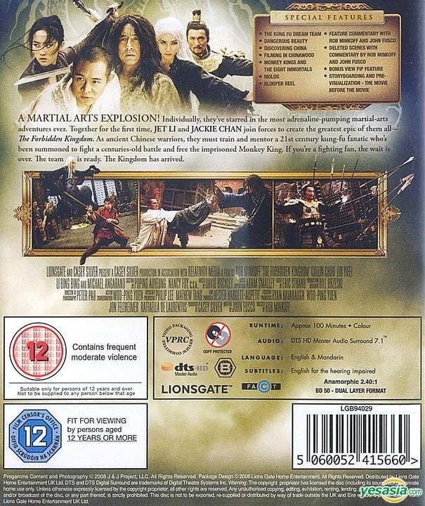 YESASIA: The Forbidden Kingdom (2008) (Blu-ray) (UK Version) Blu-ray ...