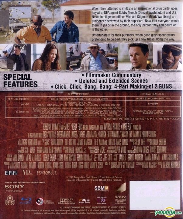 YESASIA: 2 Guns (2013) (Blu-ray) (Hong Kong Version) Blu-ray - Denzel ...