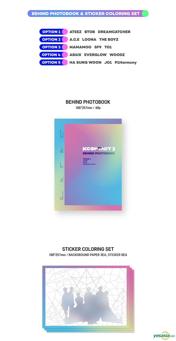 YESASIA: KCON:TACT 3 Official MD - Behind Photobook & Sticker