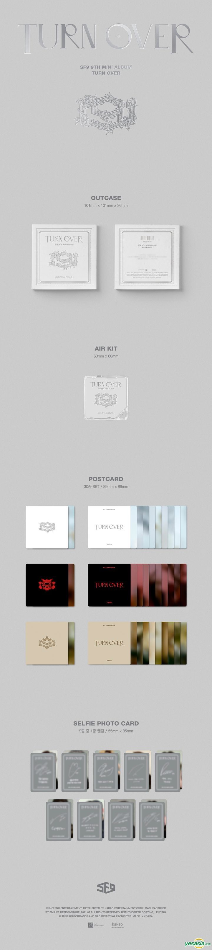 YESASIA: SF9 Mini Album Vol. 9 - TURN OVER (KiT Album) - SF9, FNC