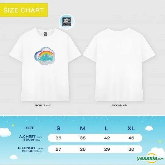FISH UPON THE SKY Tシャツ PONDPHUWIN　GMMTV YESASIA: Fish Upon The Sky - T-Shirt (Size L) PHOTO/POSTER