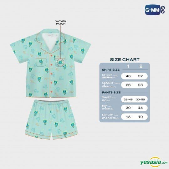 YESASIA: Pond & Phuwin - Permpoon Pajamas (Size 2) Celebrity Gifts