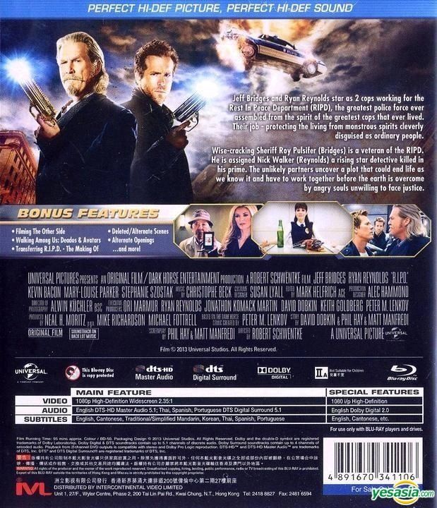 YESASIA: R.I.P.D. (2013) (Blu-ray) (Hong Kong Version) Blu-ray