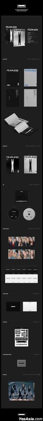 LE SSERAFIM Mini Album Vol. 1 - FEARLESS (Random Version) + Random Folded Poster