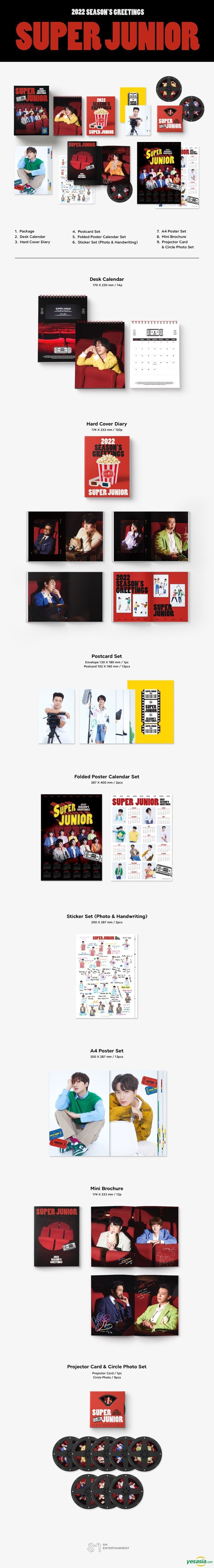 YESASIA Super Junior 2022 Season's Greetings GROUPS,Celebrity Gifts