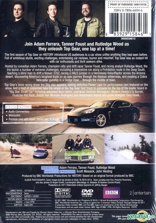 YESASIA Top Gear USA (DVD) (The Complete First Season) (US Version