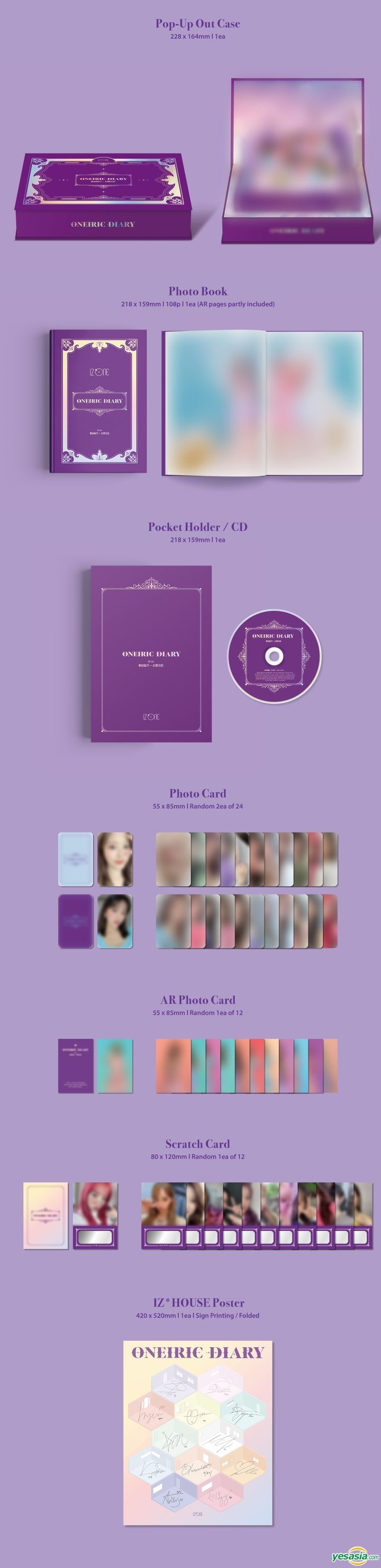 YESASIA: IZ*ONE Mini Album Vol. 3 - Oneiric Diary (3D Version) CD 