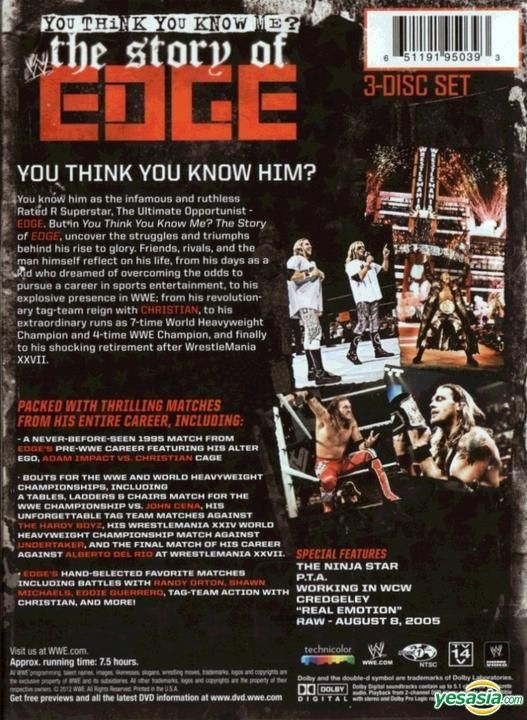 Edizione: Regno Unito Import WWE Think You Know Me-The Story of Edge