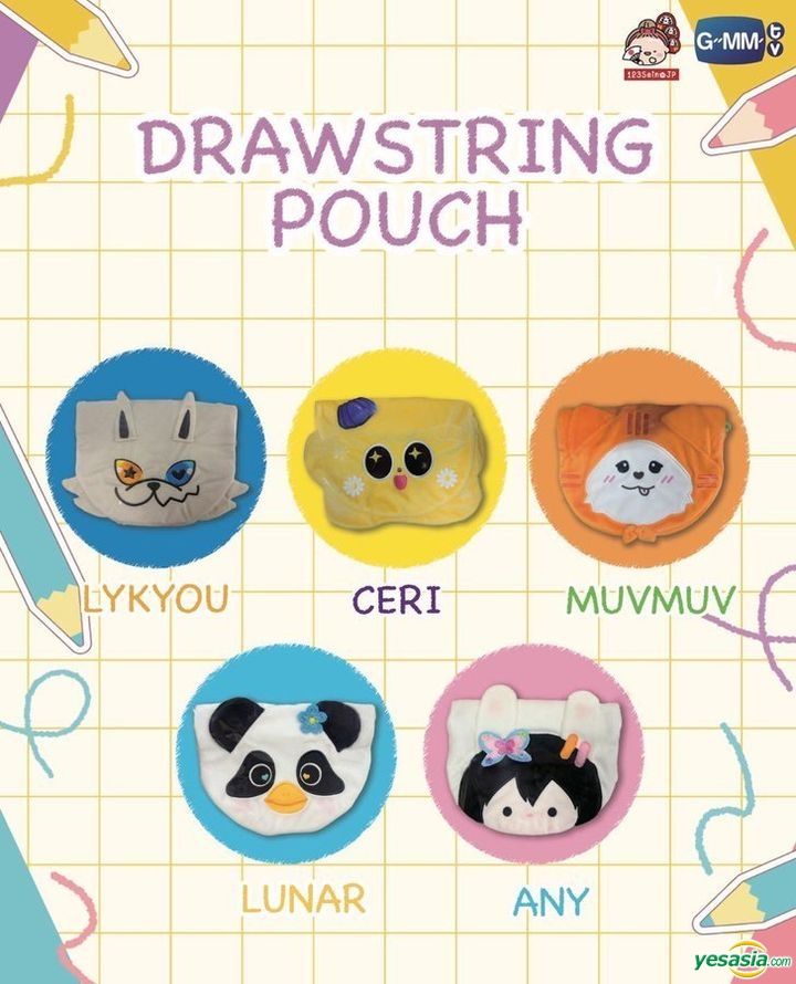 YESASIA: LYKN - LYKYOU Character Drawstring Pouch Celebrity Gifts