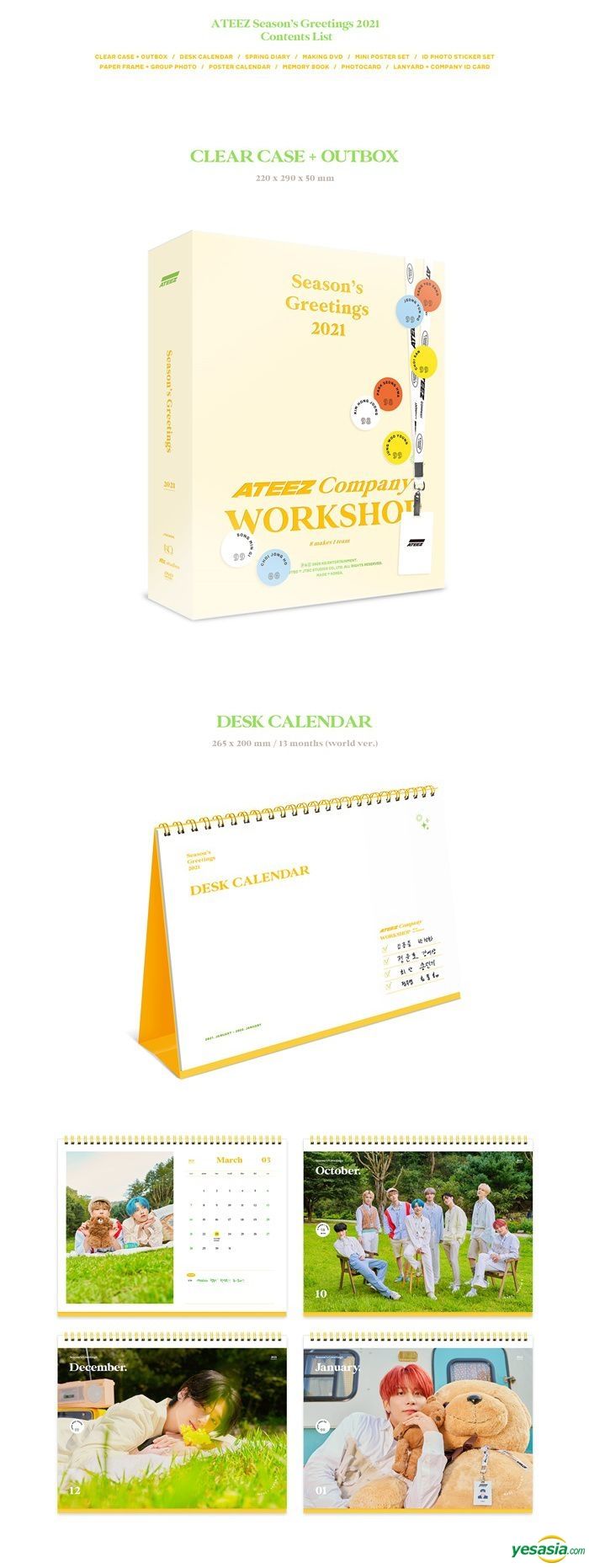 YESASIA: ATEEZ 2021 Season's Greetings - ATEEZ Company Workshop  DVD,CALENDAR,PHOTO/POSTER,GROUPS,FEMALE STARS,GIFTS,Celebrity Gifts - ATEEZ,  JTL Music - - Free Shipping