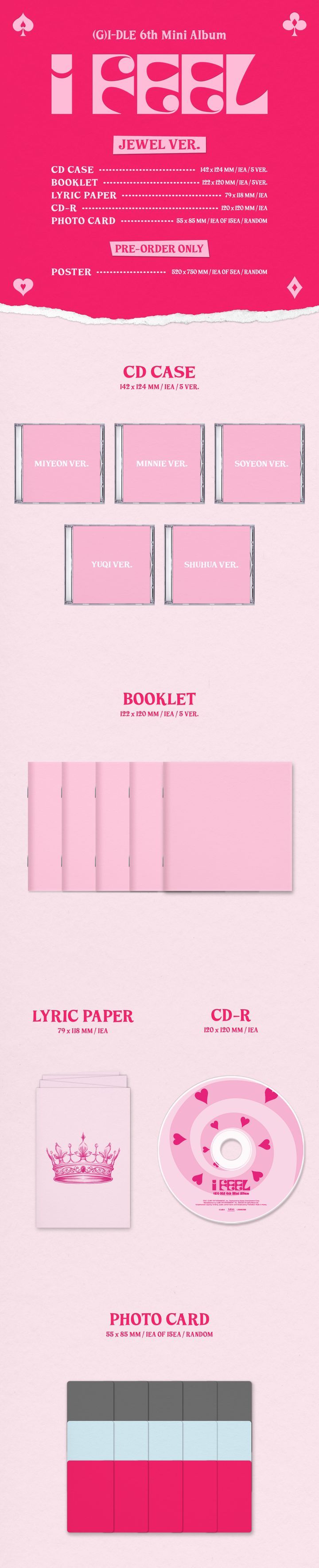 G) I-DLE I FEEL 6° Mini Album Jewel Versoin Miyeon Cover