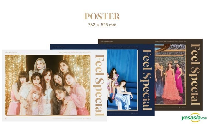 Yesasia Twice Mini Album Vol 8 Feel Special A B C Version Photo Card Set A B C Poster In Tube A B