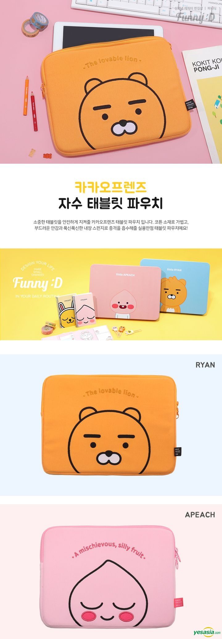Yesasia Kakao Friends Tablet Pouch Apeach Photopostercelebrity Tsts Funnyd Toys 4358