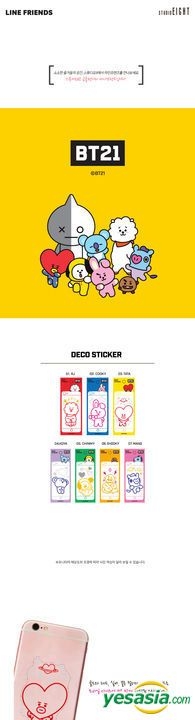 Yesasia Bt21 Mobile Deco Sticker Cooky Photo Poster Groups Male