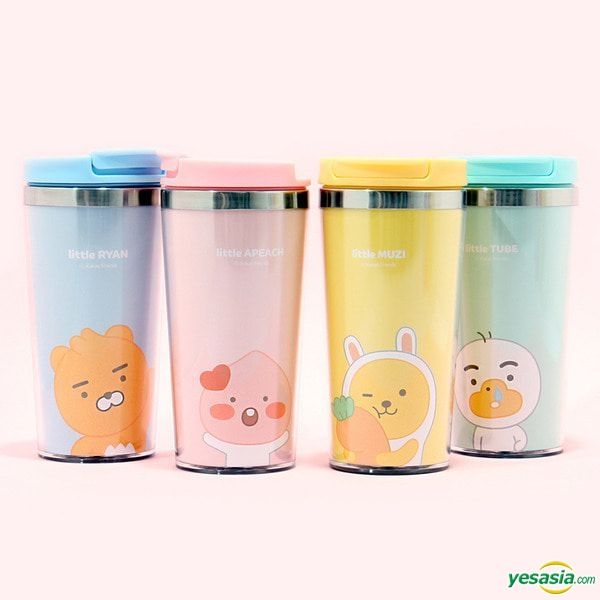 Little Friends Stainless Steel Tumbler with Lid & Straw Apeach