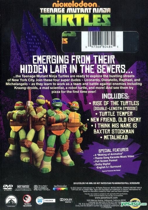 Rise of the Teenage Mutant Ninja Turtles DVD