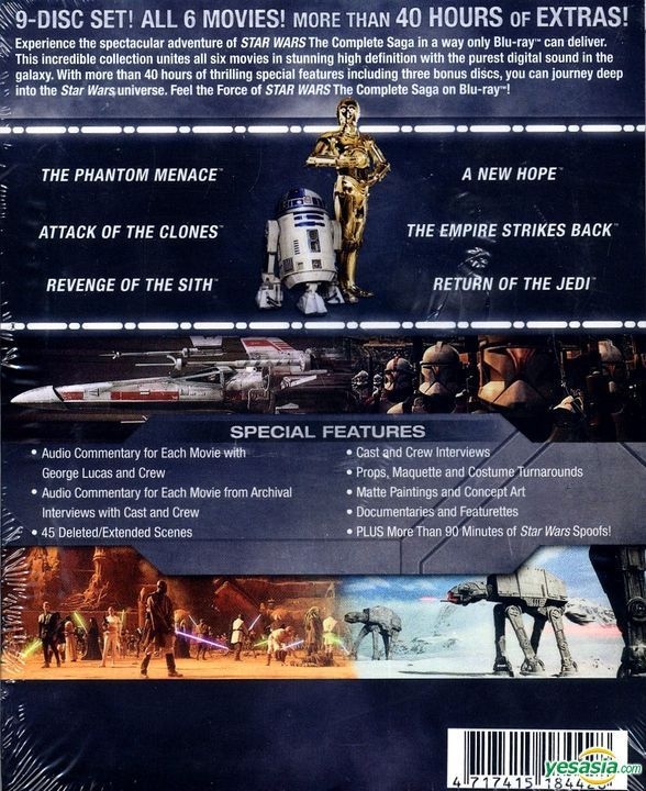YESASIA: Image Gallery - Star Wars: The Complete Saga (Blu-ray) (Hong Kong  Version) - North America Site
