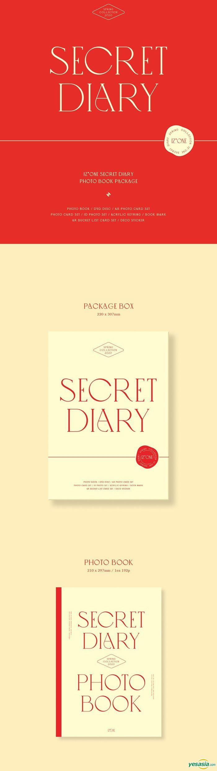 YESASIA: IZ*ONE - Spring Collection 'SECRET DIARY' (Photobook