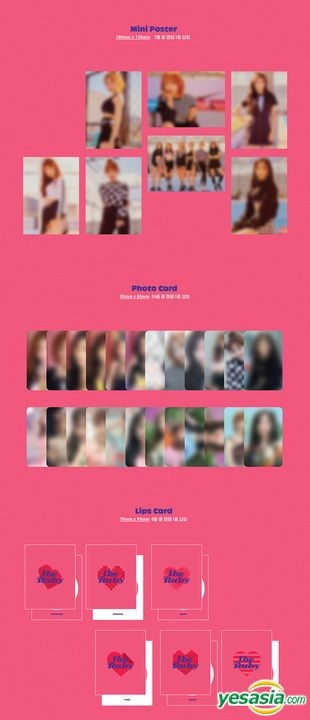 the Ruby 6th Mini Album APRIL CD+On Pack Poster+Photocard+Lips Card 