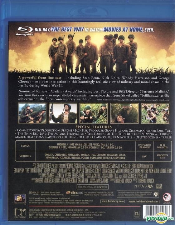Miljøvenlig Ved lov navneord YESASIA: The Thin Red Line (1998) (Blu-ray) (Hong Kong Version) Blu-ray -  John Cusack, John Travolta, Deltamac (HK) - Western / World Movies & Videos  - Free Shipping - North America Site
