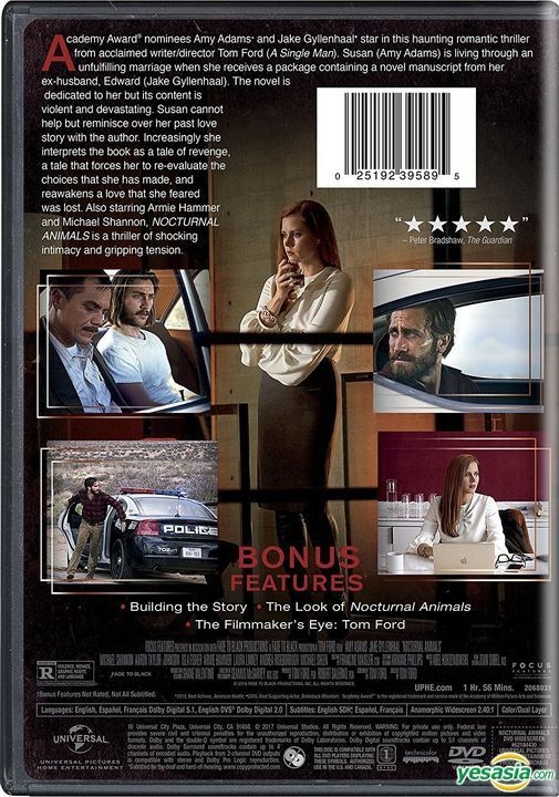 YESASIA: Nocturnal Animals (2016) (DVD) (US Version) DVD - Amy Adams,  Michael Shannon, Universal Studios Home Video - Western / World Movies &  Videos - Free Shipping - North America Site