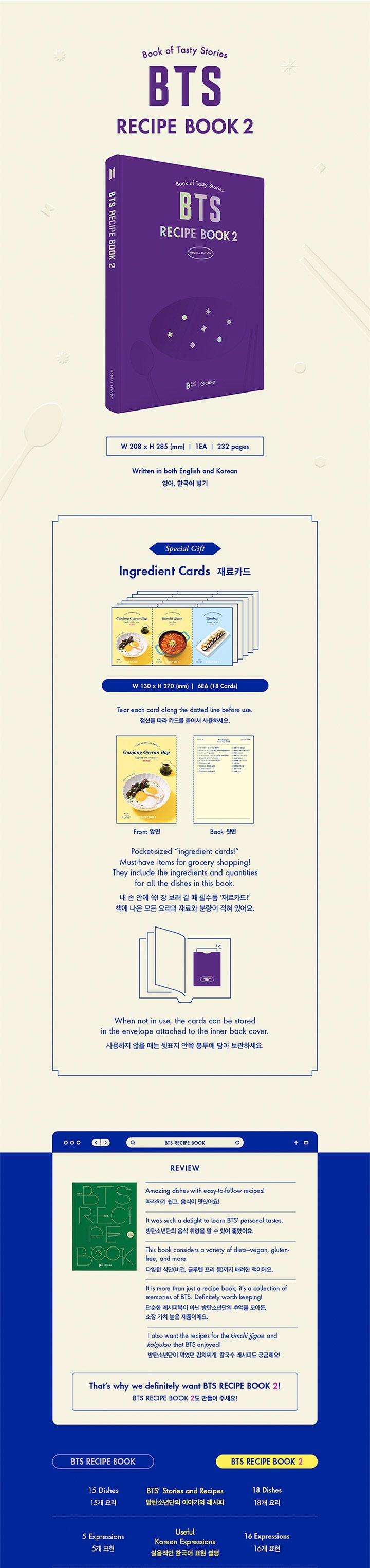 YESASIA BTS RECIPE BOOK 2 MALE STARS,GIFTS,PHOTO/POSTER,GROUPS
