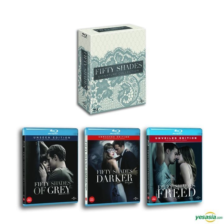 Yesasia Fifty Shades Trilogy Boxset Blu Ray 3 Disc Korea Version Blu Ray Dakota 