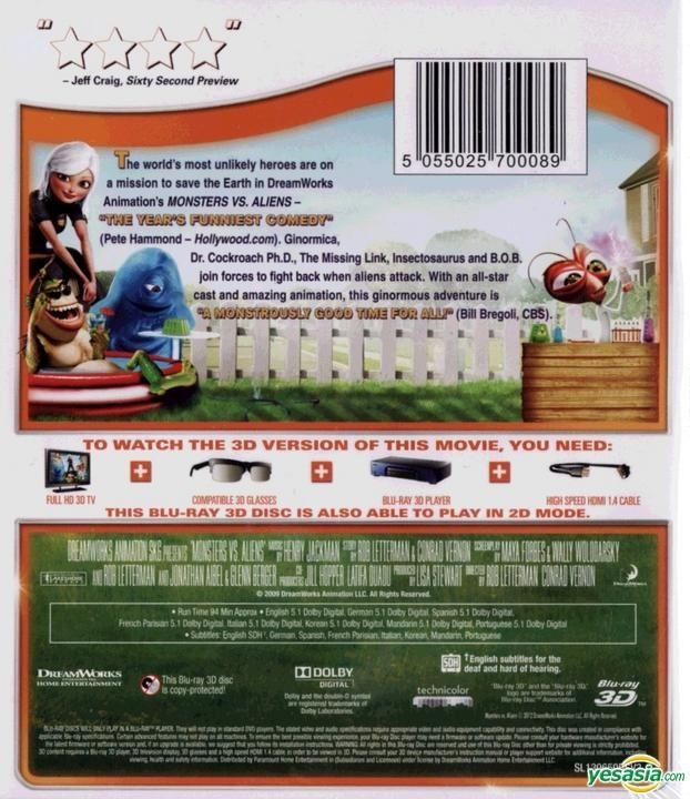 Monsters vs. Aliens (Blu-ray + Digital Copy) 