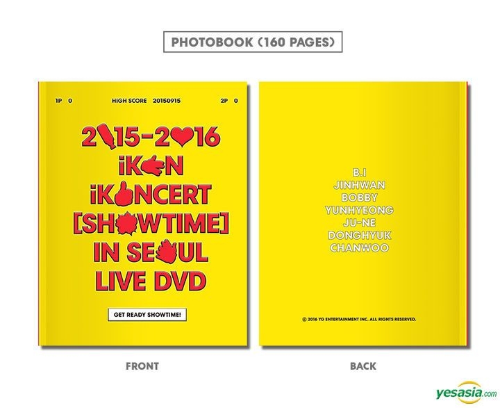 YESASIA: 2015-2016 iKON iKONCERT Showtime in Seoul Live (3DVD +