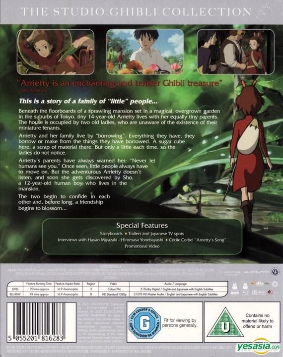 YESASIA: Arrietty (Double Play)(Blu-ray + DVD) (The Studio Ghibli  Collection) (UK Version) Blu-ray - Miyazaki Hayao, Yonebayashi Hiromasa,  Optimum Home Entertainment - Japan Movies & Videos - Free Shipping - North  America Site