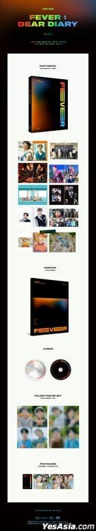 ATEEZ - FEVER: DEAR DIARY (2DVD + Photobook+ Folded Poster Set + Photo Card) (Korea Version)