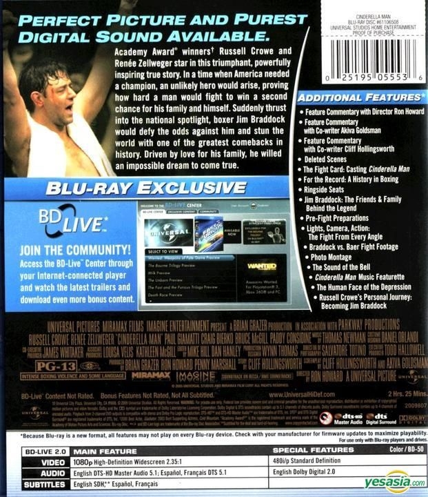 YESASIA: Cinderella Man (Blu-ray) (US Version) Blu-ray - ラッセル ..., 画像サイズ:621x720