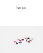 BTS & T.O.P (Big Bang) Style - YES NO Earrings (Blue)