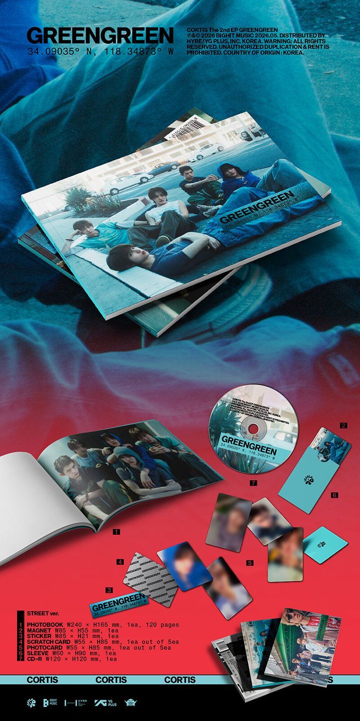 YESASIA: CORTIS EP Album Vol. 2 - GREENGREEN (Set Version) Music