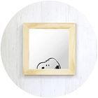 SNOOPY Square Mirror (Face)