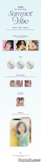 VIVIZ Mini Album Vol. 2 - Summer Vibe (Jewel Case Version) (Eun Ha + Um Ji + SinB Version) + 3 Posters in Tube