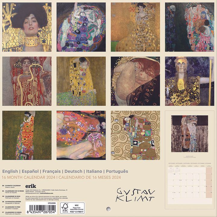 YESASIA Gustav Klimt 2024 Calendar PHOTO POSTER CALENDAR Japanese   L G0199788399 